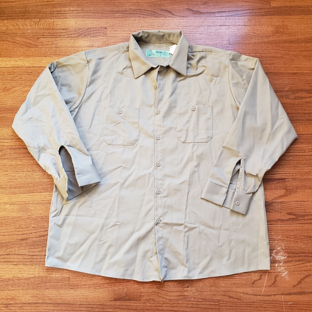 Red Kap | Men's L/S Wrinkle-Resistant Cotton Work Shirt | XXL
